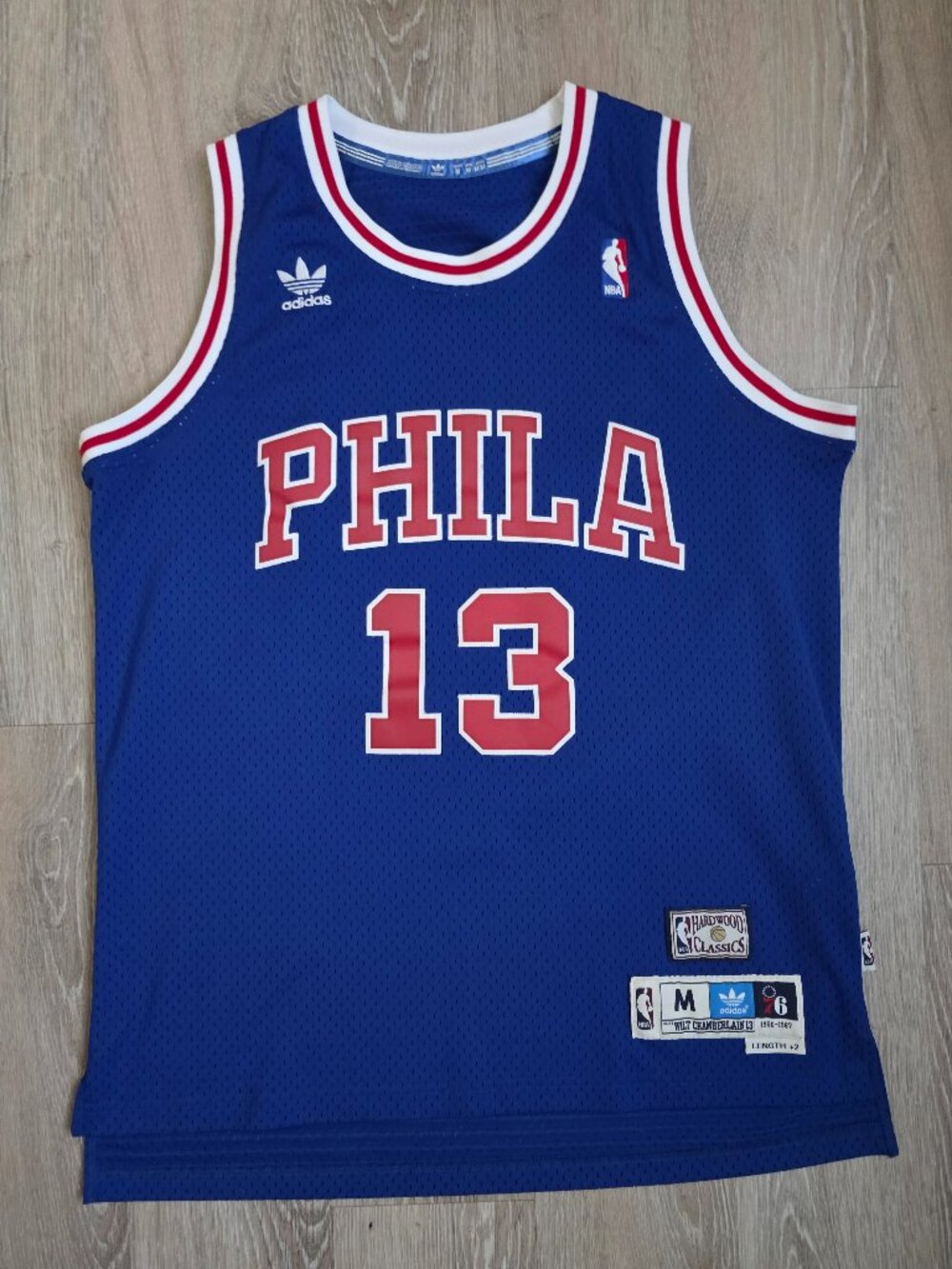Share Wilt Chamberlain #13 Philadelphia 76ers Adidas Hardwood Classics Jersey M